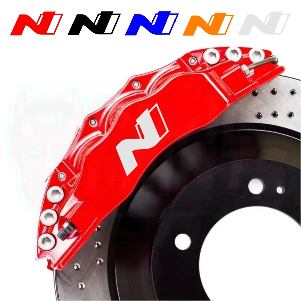 6 Pcs Reflective High Temperature Waterproof Car Brake Caliper Sticker For Hyundai i30 i20 Tucson Elantra Veloster Sonata N Line