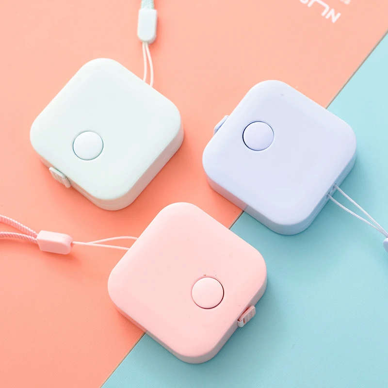 1pc Soft Rulers Candy Color Portable Portable 60inch 150CM Retractable Tapeline School Stationery Measuring Drawing Tool