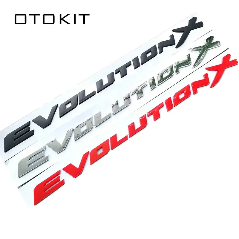 Evolution X Letters ABS Plastic Auto Styling Embleem Badge Auto Inbouwen Kofferbak 3D Sticker Sticker voor Mitsubishi Lancer EVO