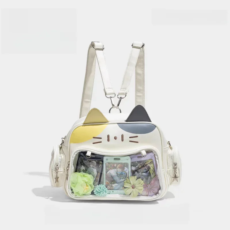 Cute Sweet Transparent Ita Bag Women Handbags Design All-match Shoulder Bags Lolita Backpack Simple Ita Display Schoolbag