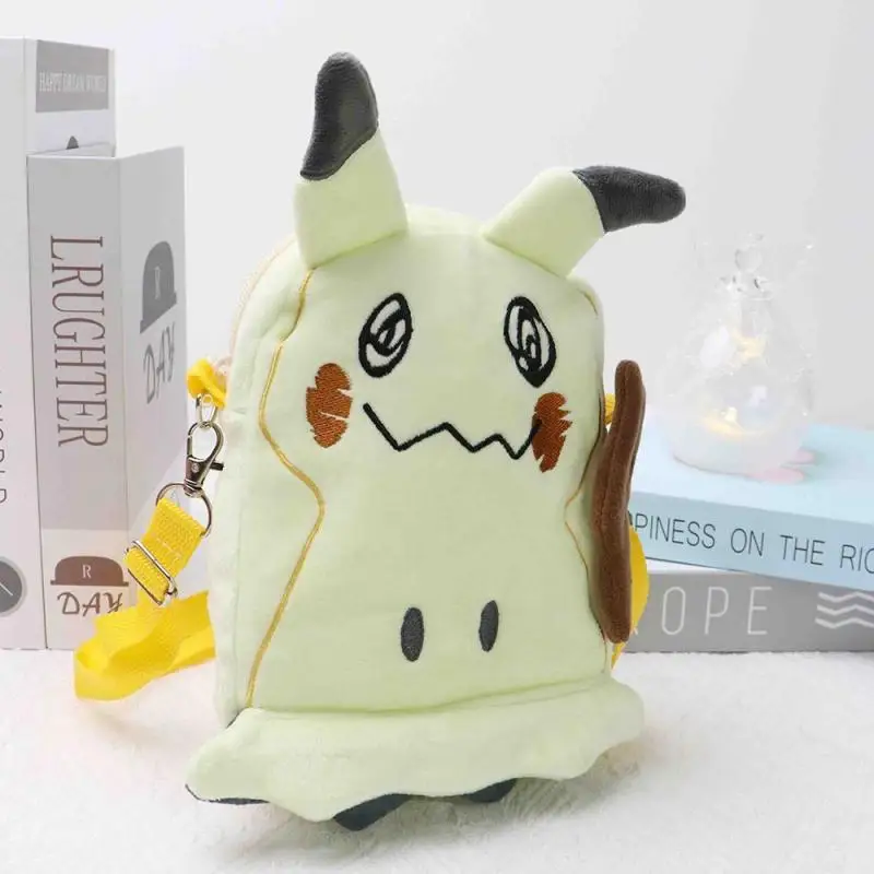 Kawaii Pokemon Lucario Snorlax Rowlet Pikachu Mobile Cartoon Anime Doll Plush Crossbody Mobile Phone Bag Wallet Children's Gift view 6