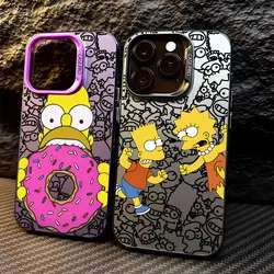 Zabawna kreskówka Homer Simpson rodzinne etui na Apple iPhone XS Max 13X11 Pro Max 15 Plus 14 Pro 12 Pro XR miękkie etui