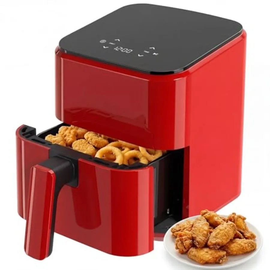 

Air Fryer, Compact Digital 3 Qt Airfryer with Auto Shut-Off, Quick and Easy Meals in Minutes with Nonstick and Dishwasher Safe