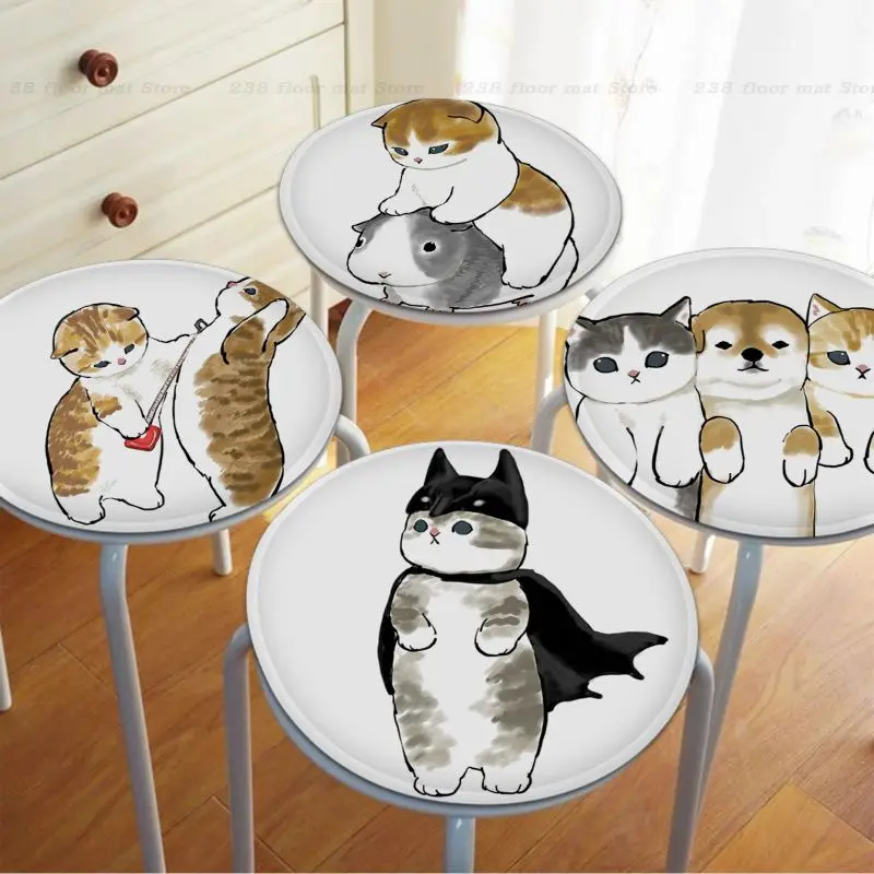 

lovely art cat Cushion Mat European Stool Pad Patio Home Kitchen Office Chair Seat Cushion Pads Sofa Seat 40x40cm Chair Mat Pad