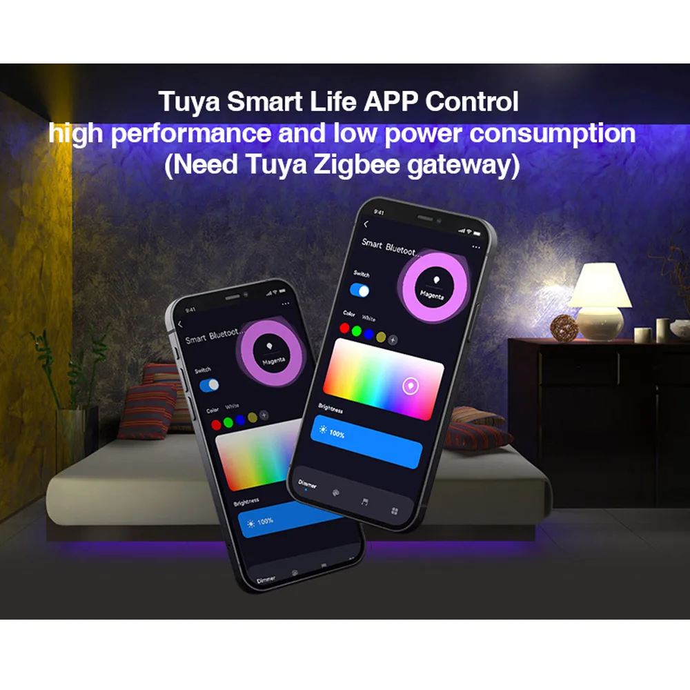 Imagem -05 - Zigbee 3.0 Rgb Led Controlador Tuya Smart Life App Controle Botão de Imprensa para Google Alexa Suporte Philips Hue C03z Dc524v