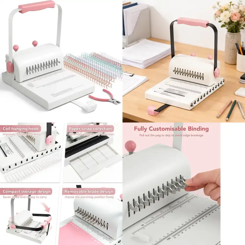 Quanheng Mw12 Manual Portable Comb Perfect Binding Machine with Binding Coil for Ring Booking