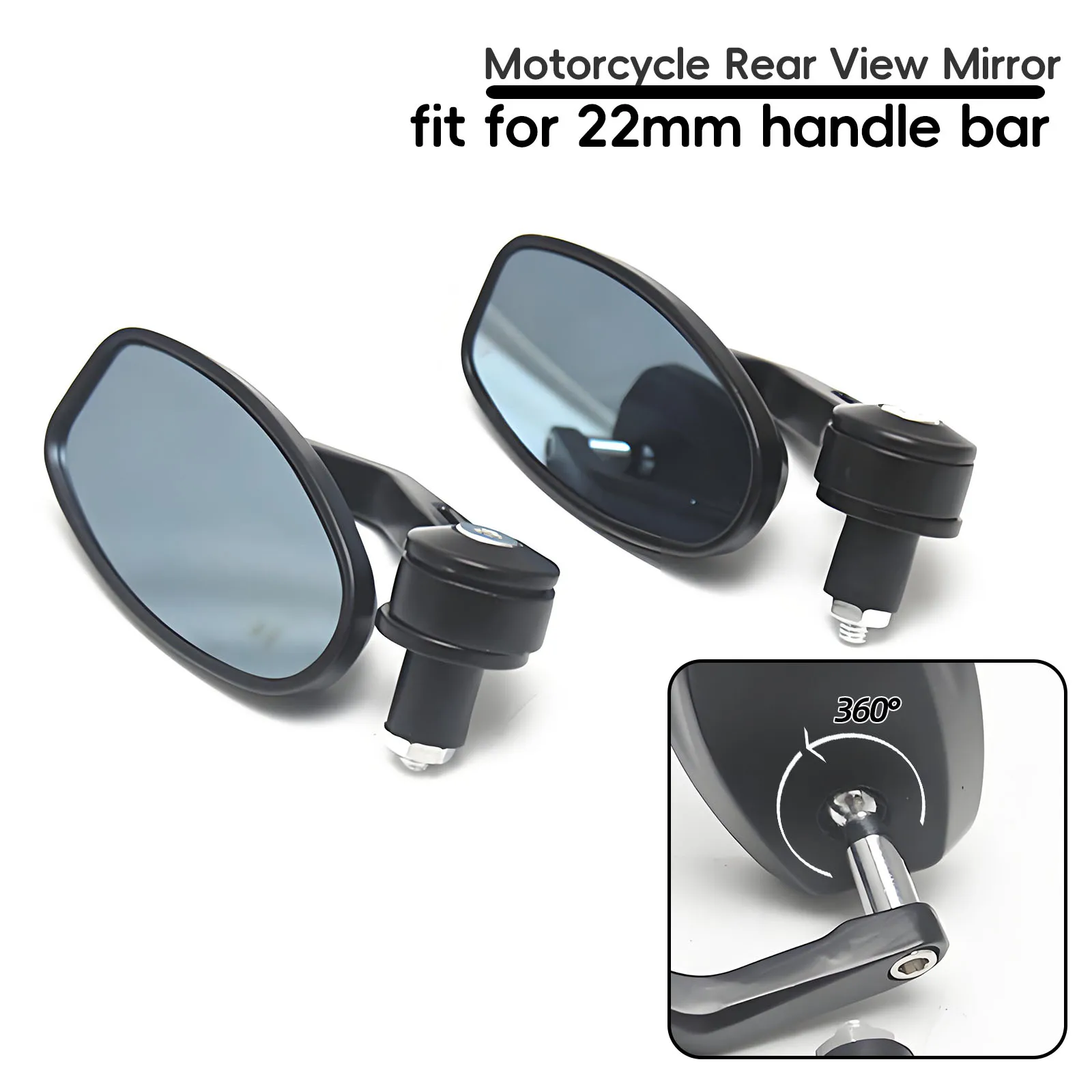 

for 22mm 7/8 handle bar Universal Motorcycle Rearview Mirror Adjust Back side Rear View Mirror for Motor Bike Scooter ATV Quad