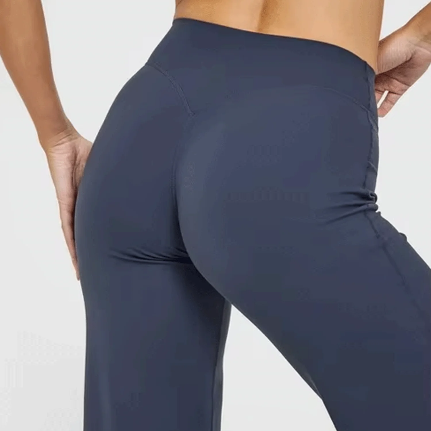 

Soft Motion Straight Leg Pants Women's Legging Mid-Waist Yoga Pants GYM Pilates Running Sport Trousers