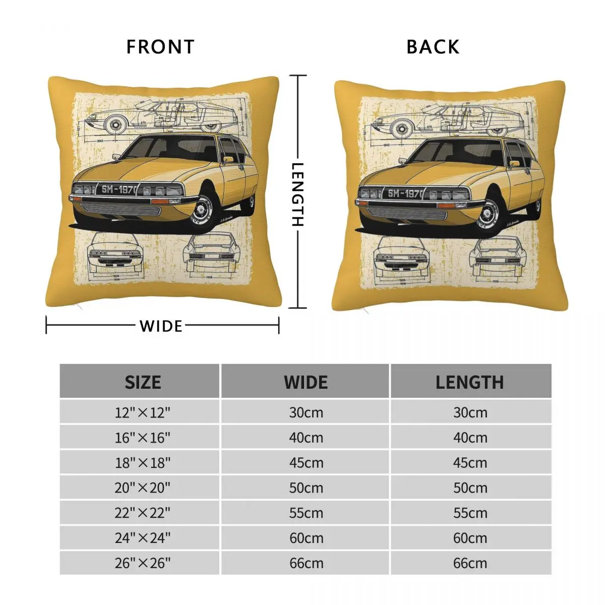 French Gran Turismo Square Pillowcase Polyester Linen Velvet Pattern Decorative Pillow Case Home Cushion Cover Wholesale 45x45