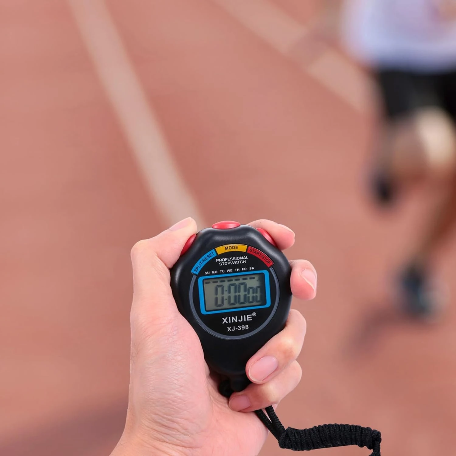 Conjunto de 3 cronometros digitais essenciais para treinamento físico, leves e elegantes de alta qualidade para atletas – Esportes confiáveis