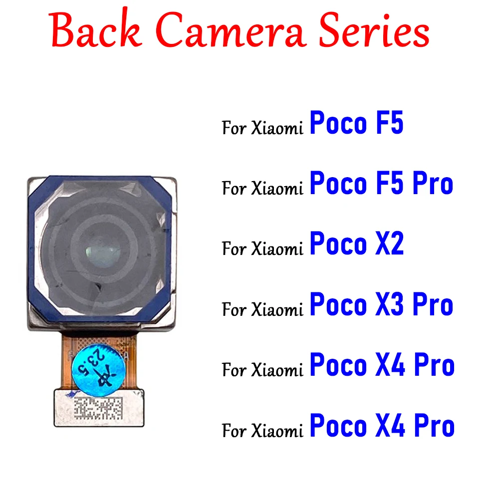 Rear Back Camera Main Facing Camera For Xiaomi Poco F5 Pro X2 X3 Pro X4 Pro 5G Camera Module Flex CableReplacement