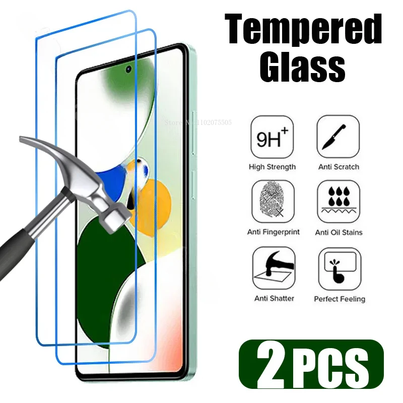 2Pcs Tempered Glass for Redmi Note 12 11 10 9 8 7 Pro Plus 11S 10S 9S 9T Screen Protector for Xiaomi Redmi 12 12C 10C 9A Glass