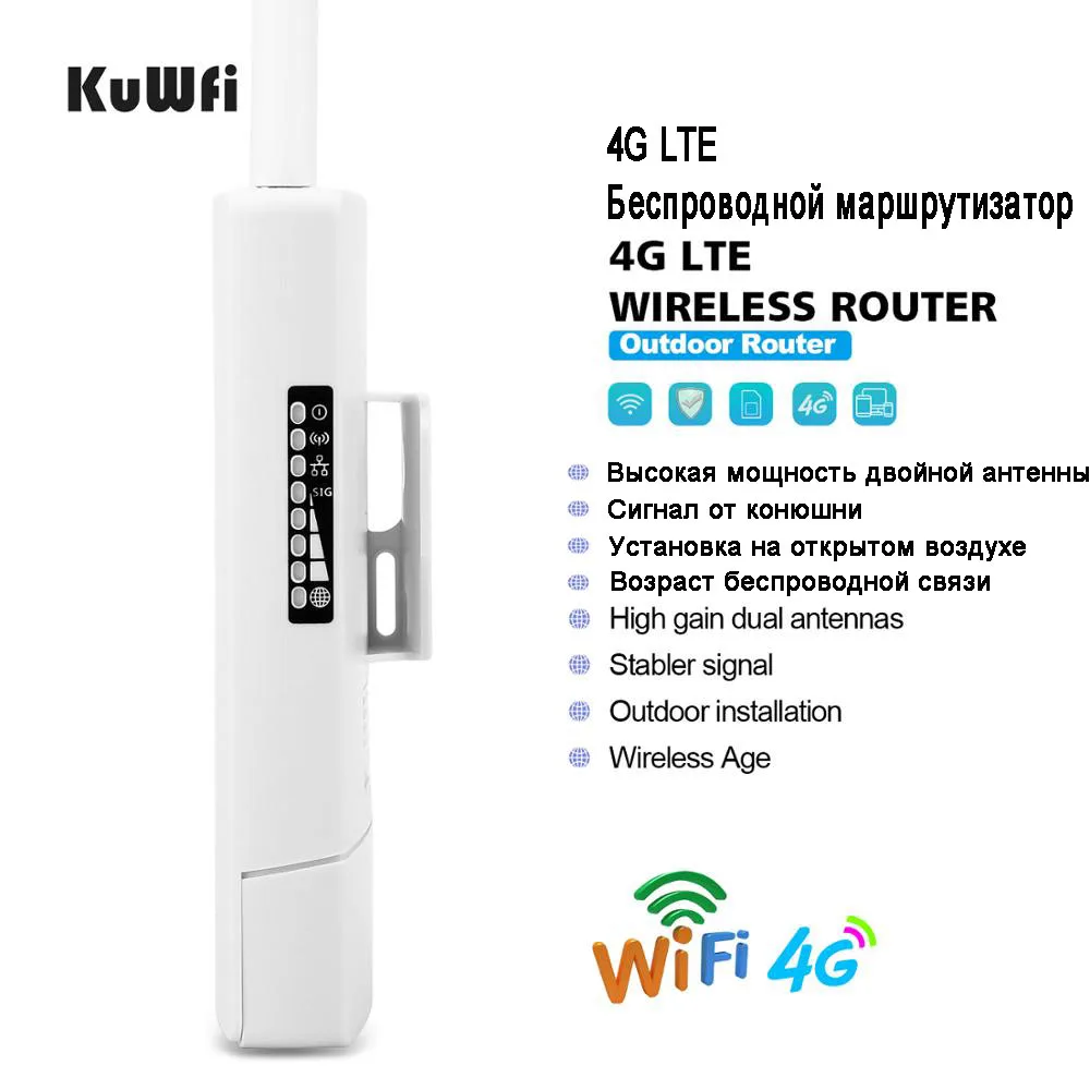 Imagem -05 - Kuwfi-roteador sem Fio para Todas as Condições Meteorológicas Extensor de Reforço ao ar Livre para Camer ip Impermeável e Exterior Wi-fi Cat4 Lte 150mbps