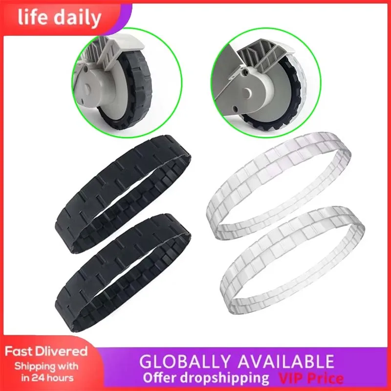 2 шт. кожа для шин для Mijia 1S 2S T4/1C для Roborock S50 S55 S51 S6 S4 S5 Max ForIrobot 600 700 вакуумная противоизносная противоскользящая кожа для шин