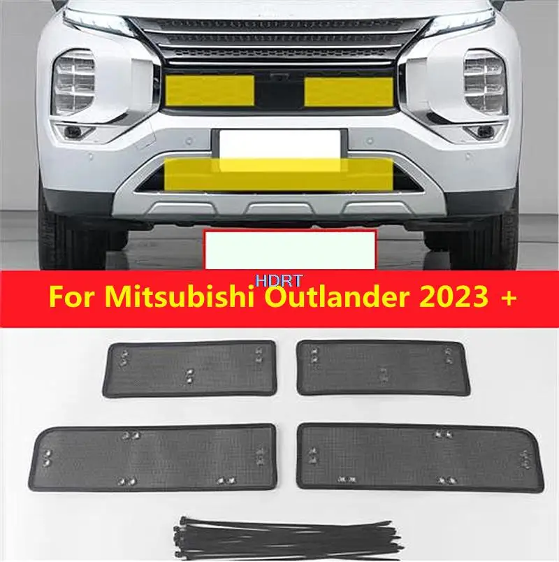 

Стайлинг автомобиля, противомоскитная Алмазная сетка для Mitsubishi Outlander 2023 + крышка резервуара для воды, защитная сетка для гонок, аксессуары для украшения