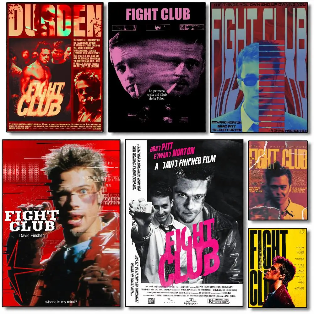 Gift-ready Entertainment F-Fight ClubS Poster Wall Art Painting For Home Room Decoration Bedroom Wall Decor Waterproof Posters