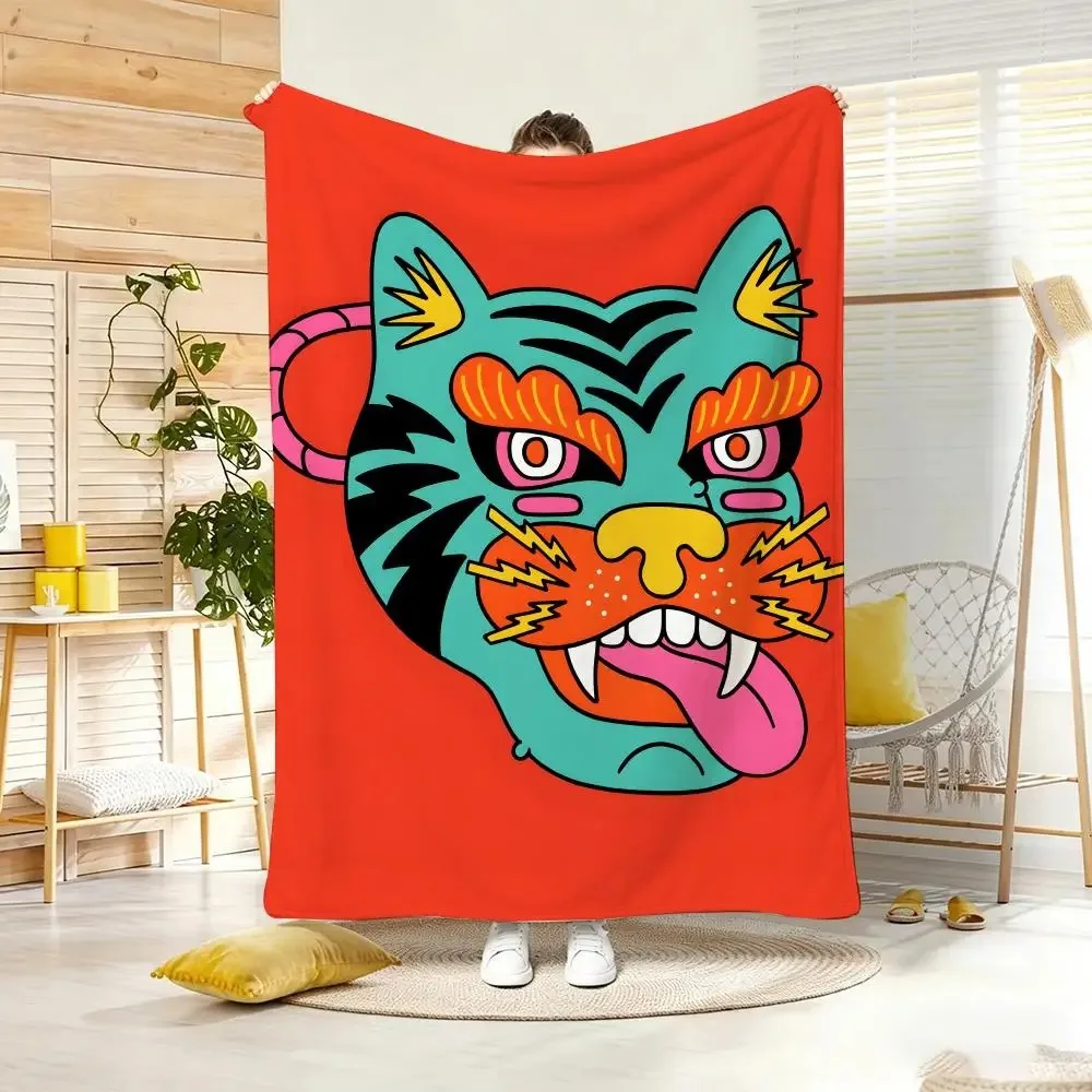 Dark Style Beast Totem Throw Soft Warm Throw Blanket for Bedroom Living Room Bed Travel Camping Picnic Gift