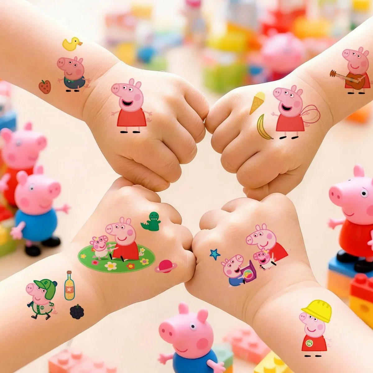 Peppa Pig cartoon tattoo sticker - washable, cute and long-lasting arm transfer sticker for decoration of toys, party gifts 2026 view 2
