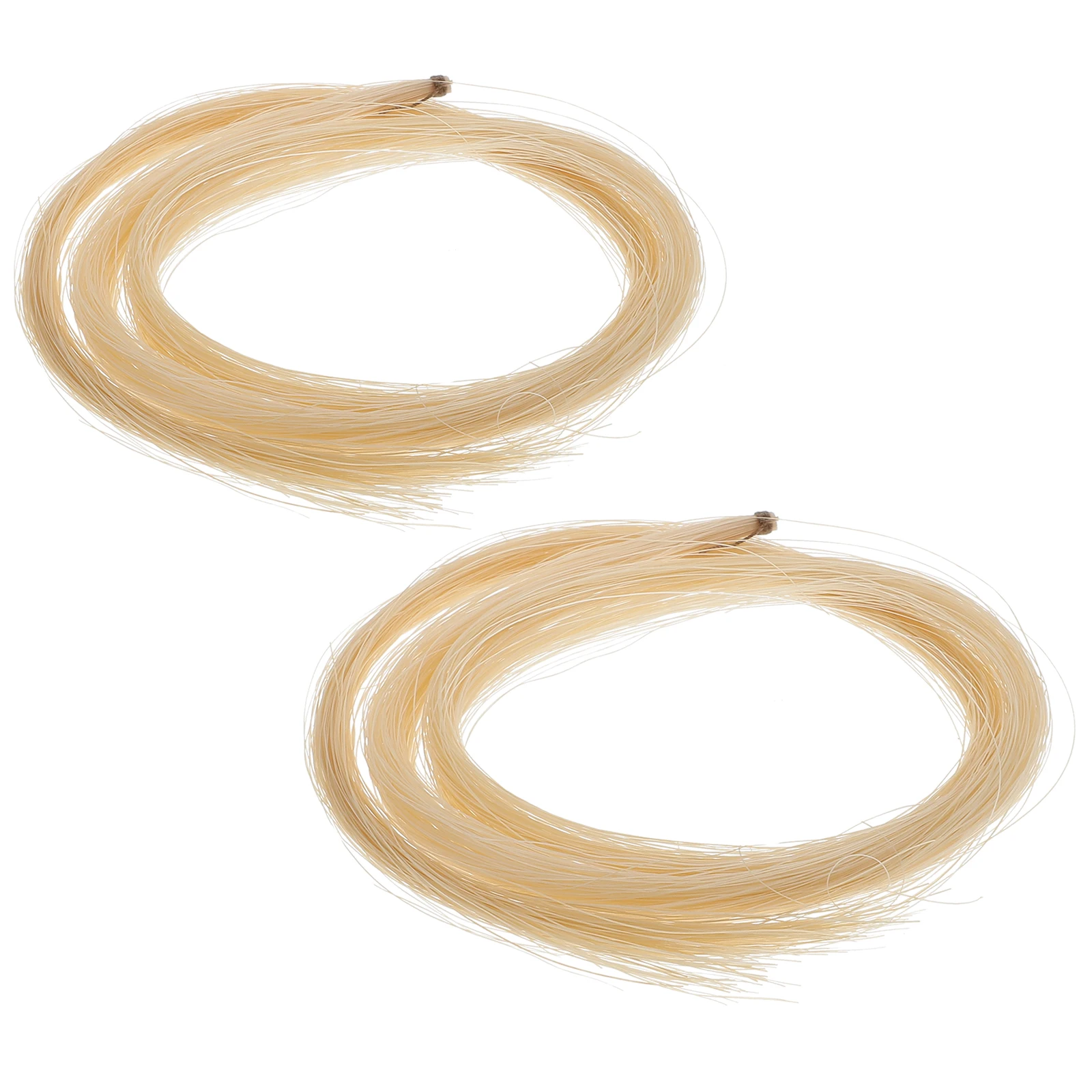 

2 Pcs Bow Hair Durable White Horse Tail Violin Hair for Replacement Fiddle Instrument Accessories Professional Use