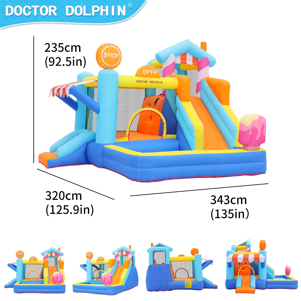 Doctor Dolphin Factory Funny Inflatable Bouncer Kids' Bouncing Castle Dessert-Themed Inflatable Bounce House