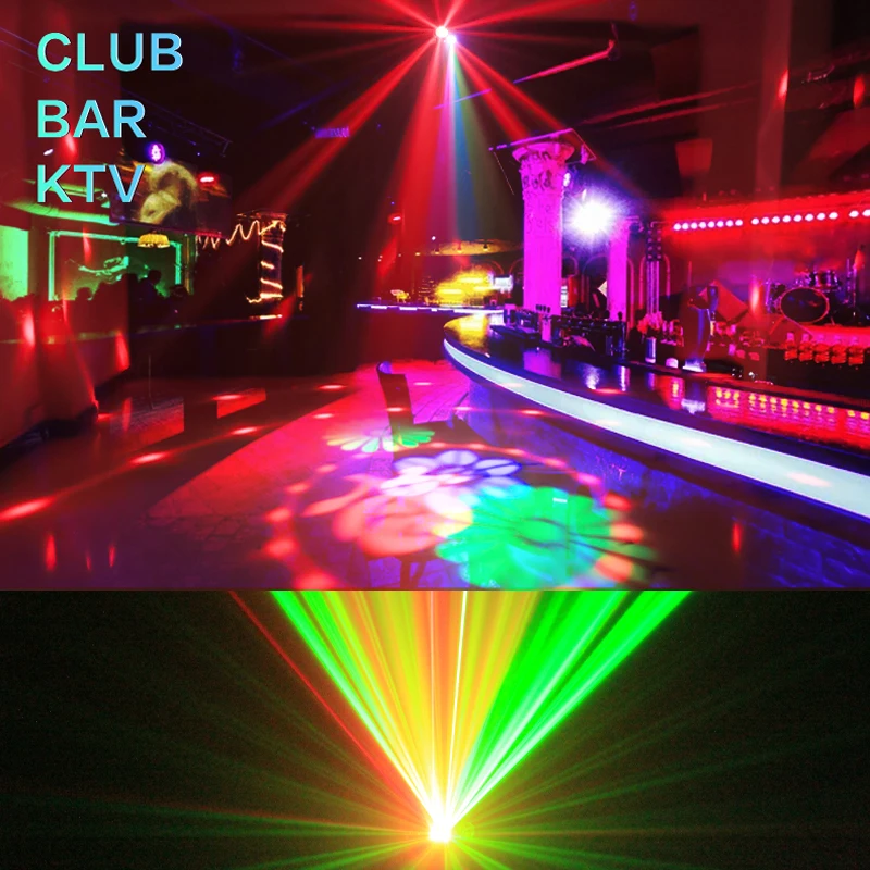 DJ التحكم عن بعد كرة سحرية ليزر التحكم الصوتي ستروب المرحلة نمط كشاف ضوئي الزفاف RGB نمط المياه DMX الغلاف الجوي l #6