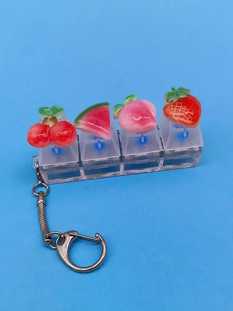 Schlüssel kappe Schlüssel bund Handy Anhänger Obst Kawaii Schlüssel ring Fingers pitze Dekompression Neuheit Pop Zappeln Spielzeug Valentinstag Weihnachts geschenk – Detail 5
