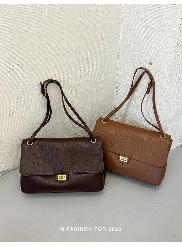 Bolso tipo cubo para mujer, diseño vertical de un solo asa, tapa abatible ancha, diseño sencillo y elegante, adecuado para adultos de 20 a 60 años.