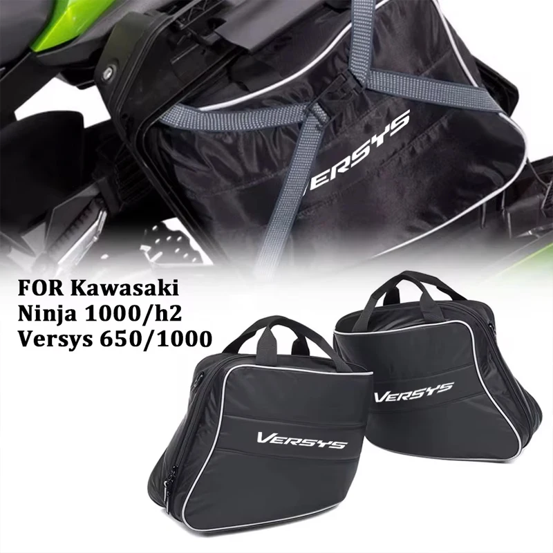 

For KAWASAKI Ninja 1000 H2 / Versys 650 1000 Motorcycle luggage bags Expandable Inner Bags Black Trunk Inner Bag