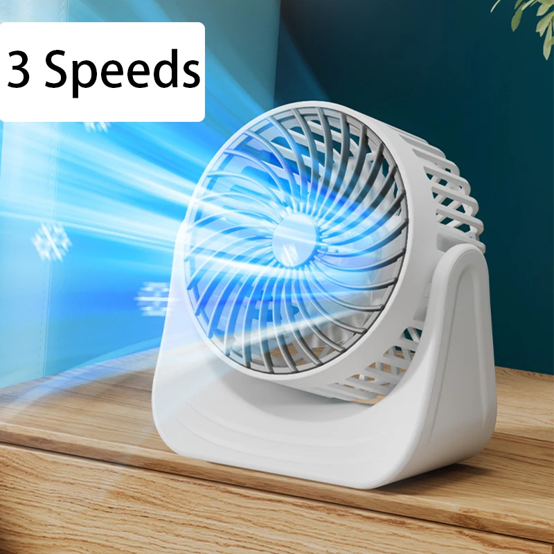 

USB Desk Fan Small Fan 3 Speeds Portable Fan Personal Desktop Table Fan Mini Fans for Home Office Car Outdoor Travel