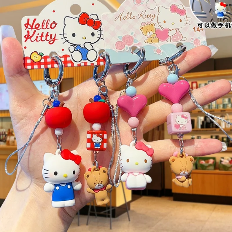 Authentic Product with Tag Sailor Uniform Hello Kitty Pvc A Pair Bead Keychain Camera Earphone Case Hang Ornaments Holiday Gifts