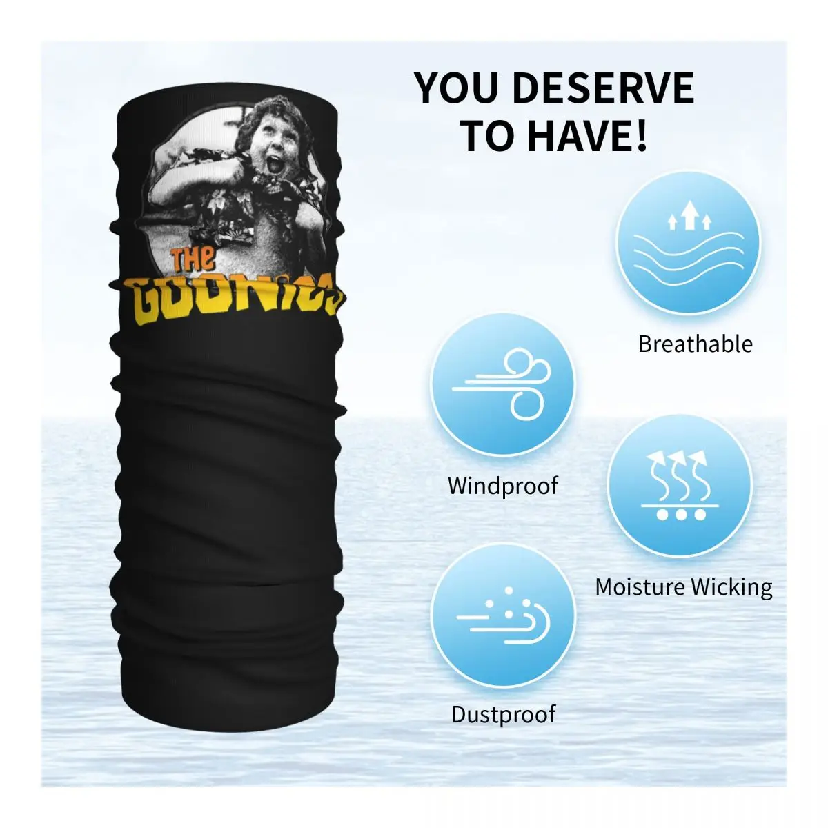 Chunk The Goonies Bandana Neck Gaiter Printed Wrap Scarf Multifunction FaceMask Hiking Fishing For Men Women Adult Breathable image 4