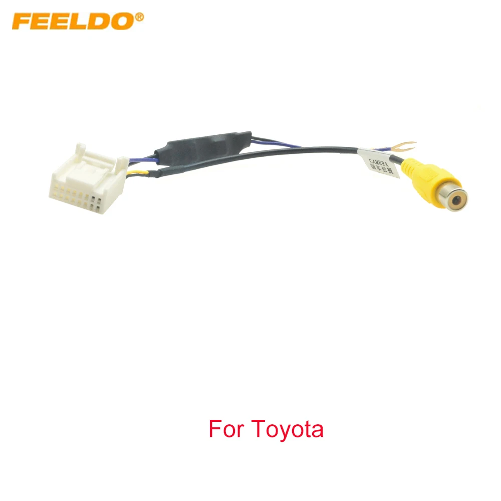 FEELDO 16-pin Car Reverse Camera Video Input Adapter Wiring Cable Use For Toyota Original Head Unit Retrofitting Reverse Camera