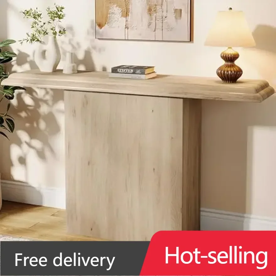 

41" Farmhouse Console Table, Simple Hallway Table, Wood Sofa Table for Living Room, Entryway, Oak