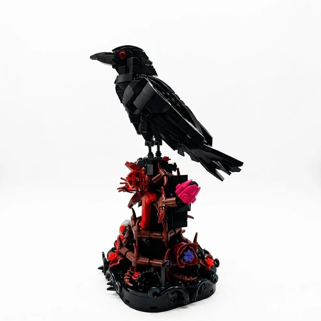 moc-gothic-black-raven-building-blocks-dark-mystery-crow-thorn-cross-model-diy-construction-bricks-toy-halloween-gift-for-adults
