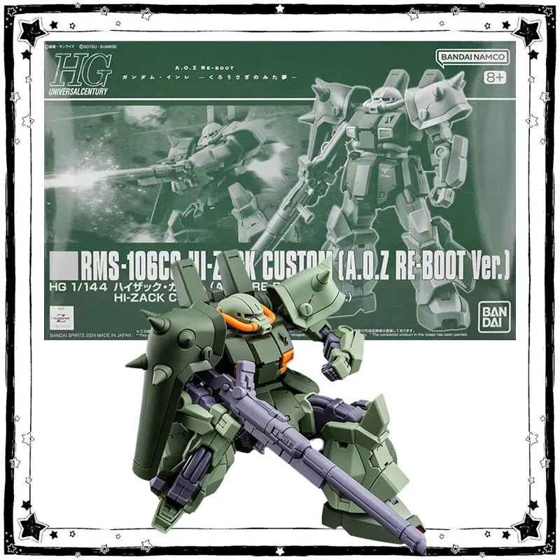 

In Stock Bandai Gundam Model Kit HG 1/144 RMS-106CS Hi Zack Custom AOZ RE Boot Anime Action Figure Collection Assembly Model Toy