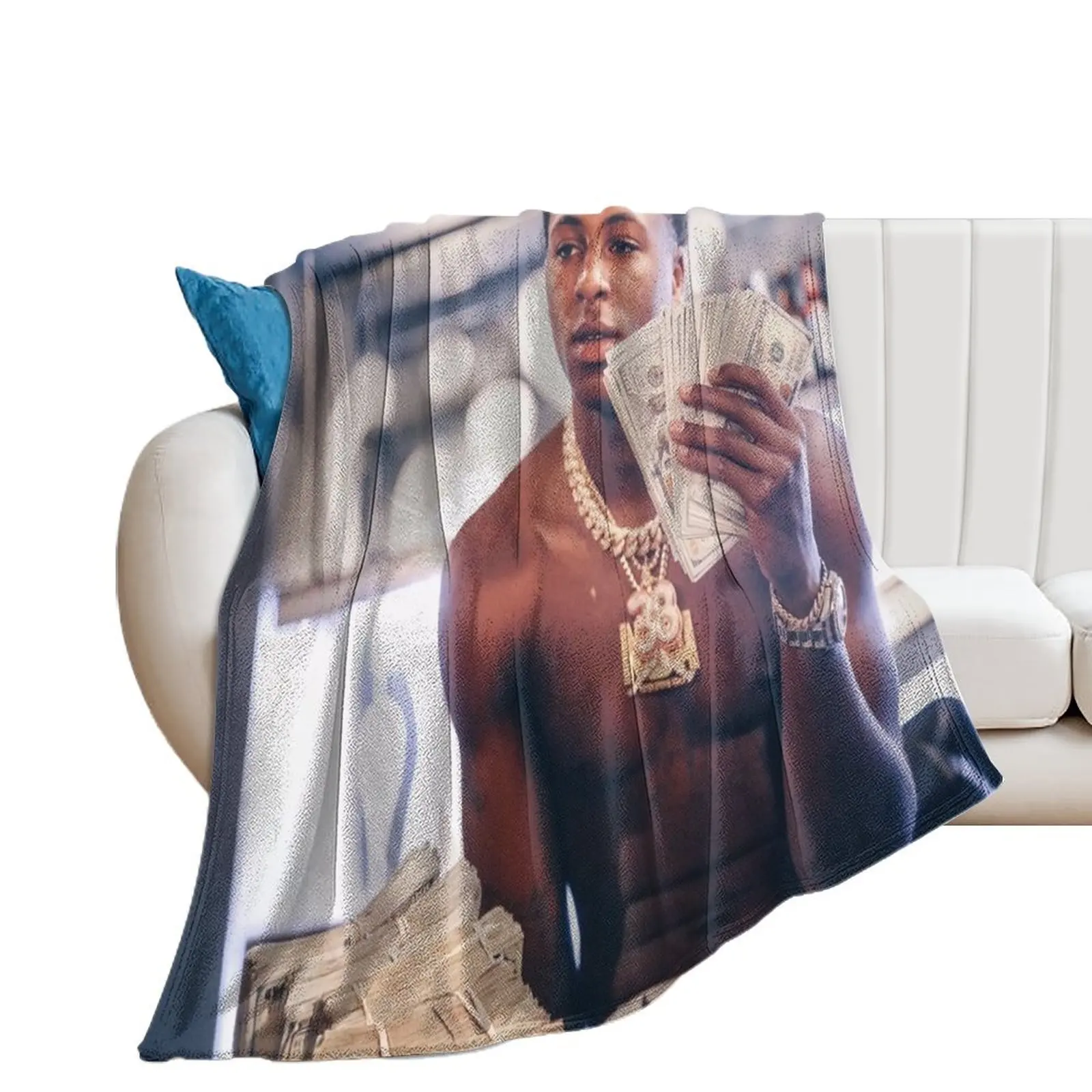 YoungBoy Never Broke Again Throw Blanket bed plaid heavy to sleep Thins Extra Large Throw Blankets