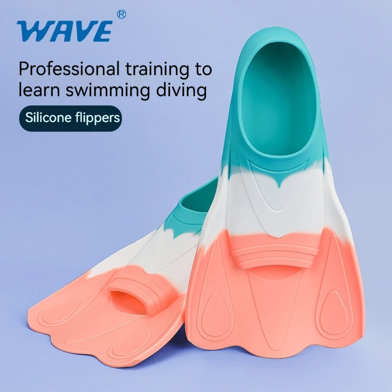 Adult Children Diving Silicone Flippers Swimming Fins Auxiliary Training Freestyle Breaststroke Shoes Swimming Accessories