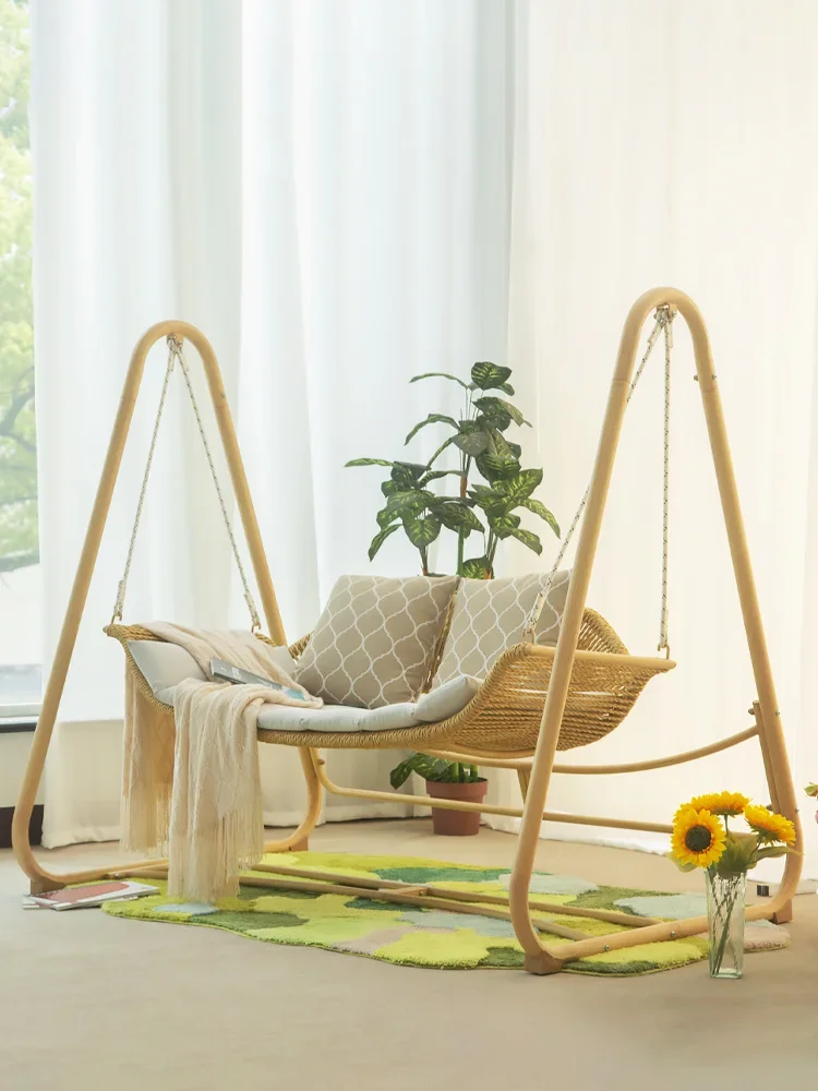 Outdoor swing courtyard rocking chair double hammock garden Internet celebrity swing chair