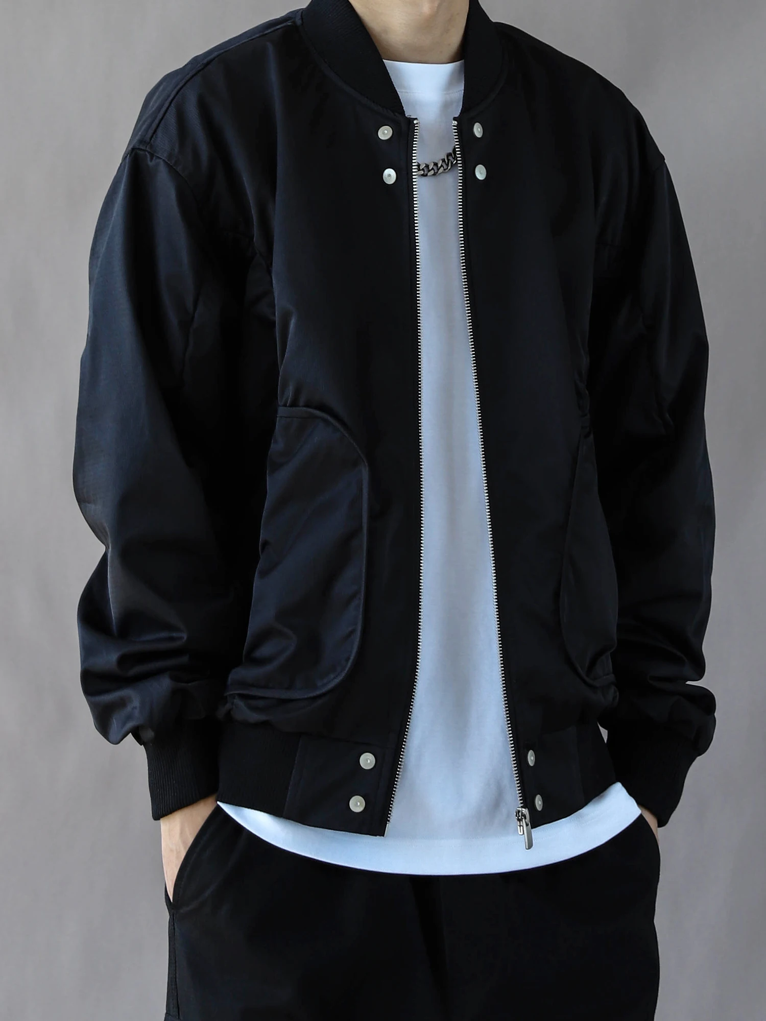 

American Sle Retro Heavyweight Jaet Men's Spring Autumn Loose Casual 2025 New Baseball orm Outerwear Bla Flight Tre...