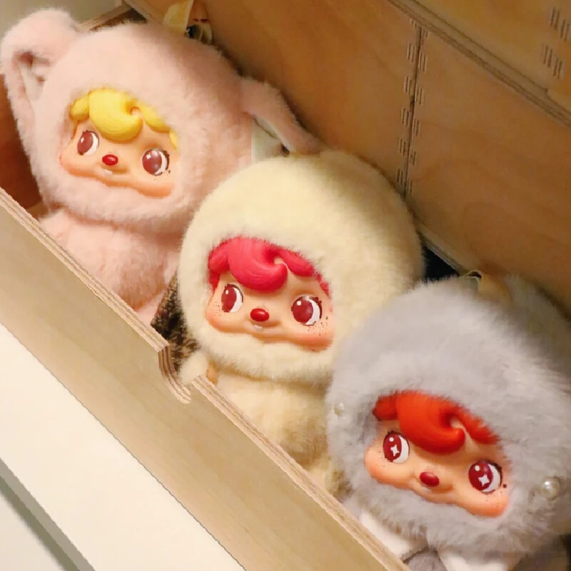 Pouka Pouka シリーズブラインドボックスかわいい漫画ビニール人形トレンディなデスクトップ置物飾りバックパックペンダントサプライズブラインドボックスおもちゃ