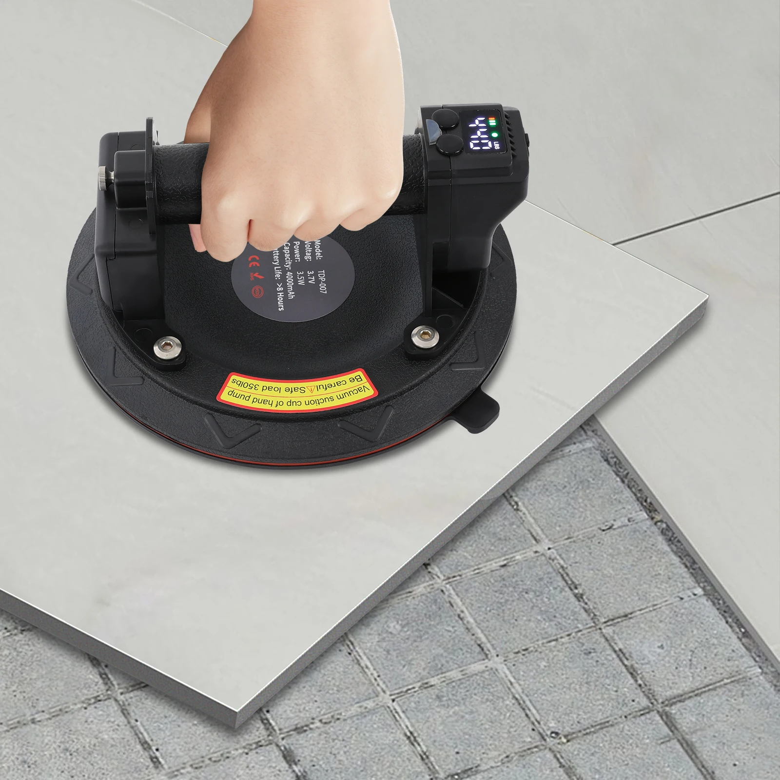 

Электрическая присоска 19*10 см, электрическая вакуумная чашка, присоска с цифровым дисплеем, отлично подходит для обработки большого стекла, плитки