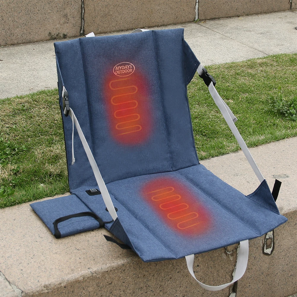 Electric Heated Seat Cushion USB Power Folding Heating Chair Pad 3 Levels Outdoor Camping Seat Cushion for Camping Stadium