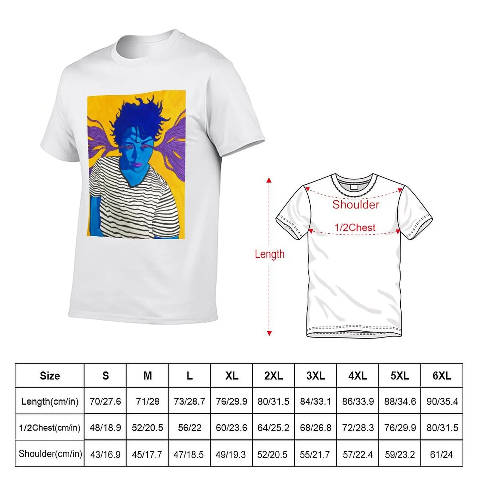 Untitled - Gauche and Ink on paper T-Shirt Big and Tall Solid Color T-Shirt