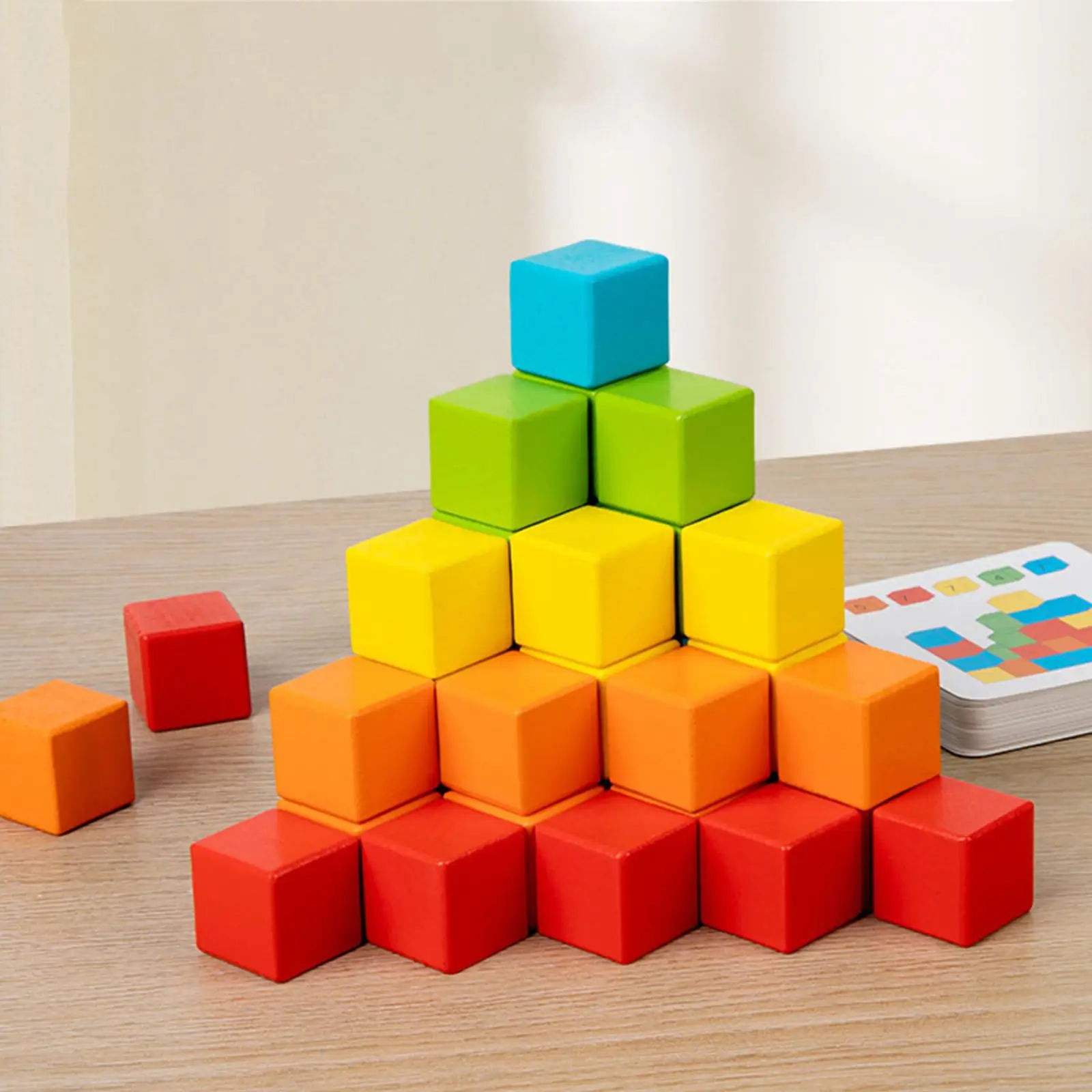 Wooden Building Blocks Set Early Development Activity Toy Multifunctional Christmas Gifts Stacking Toy Playset for Boys Girls