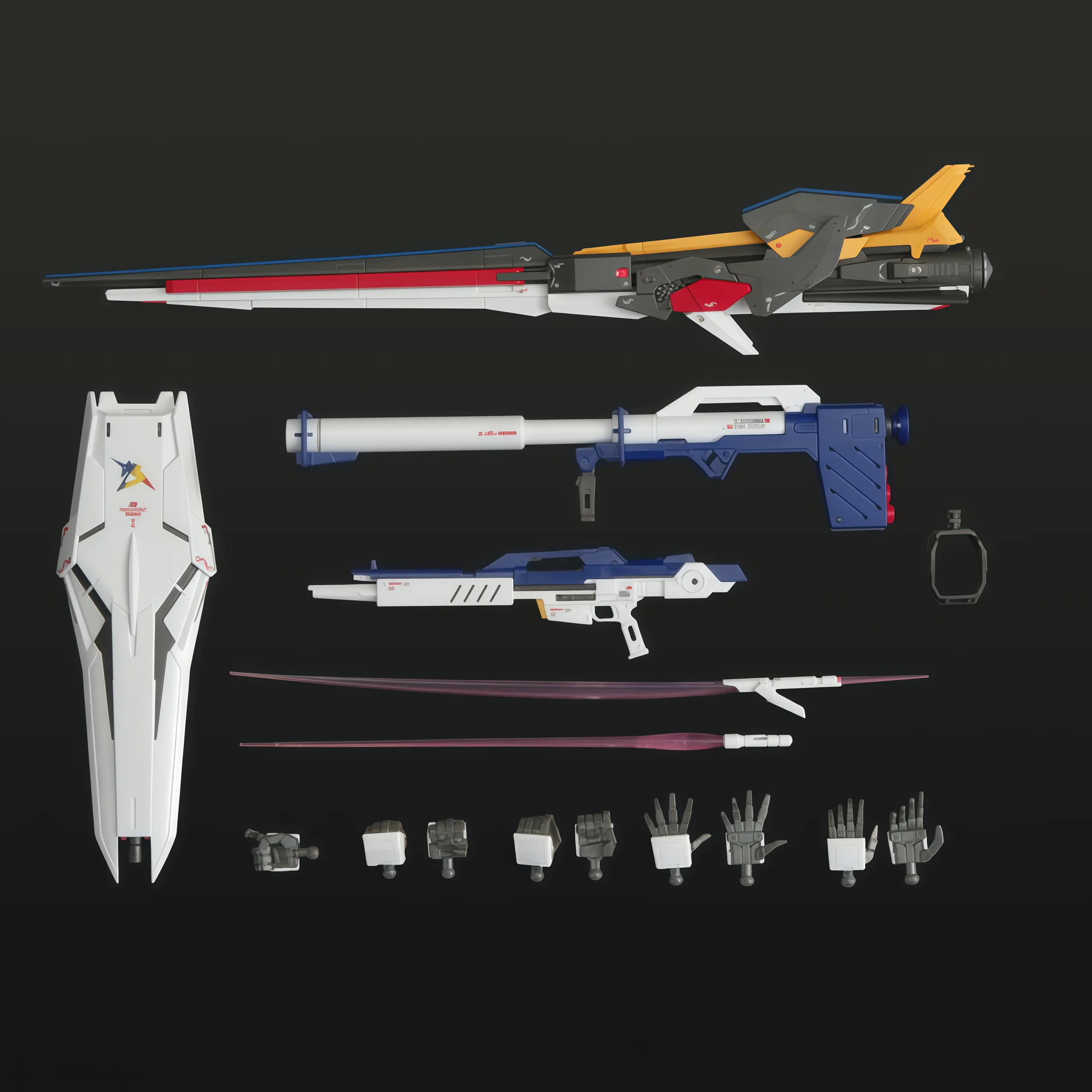 نموذج تجميع سلاح حقيبة الظهر لجندي فوكوكا بول من آر جي عالي الجودة، لعبة شخصية متحركة للأولاد، إنتاج محلي قابل للجمع #2