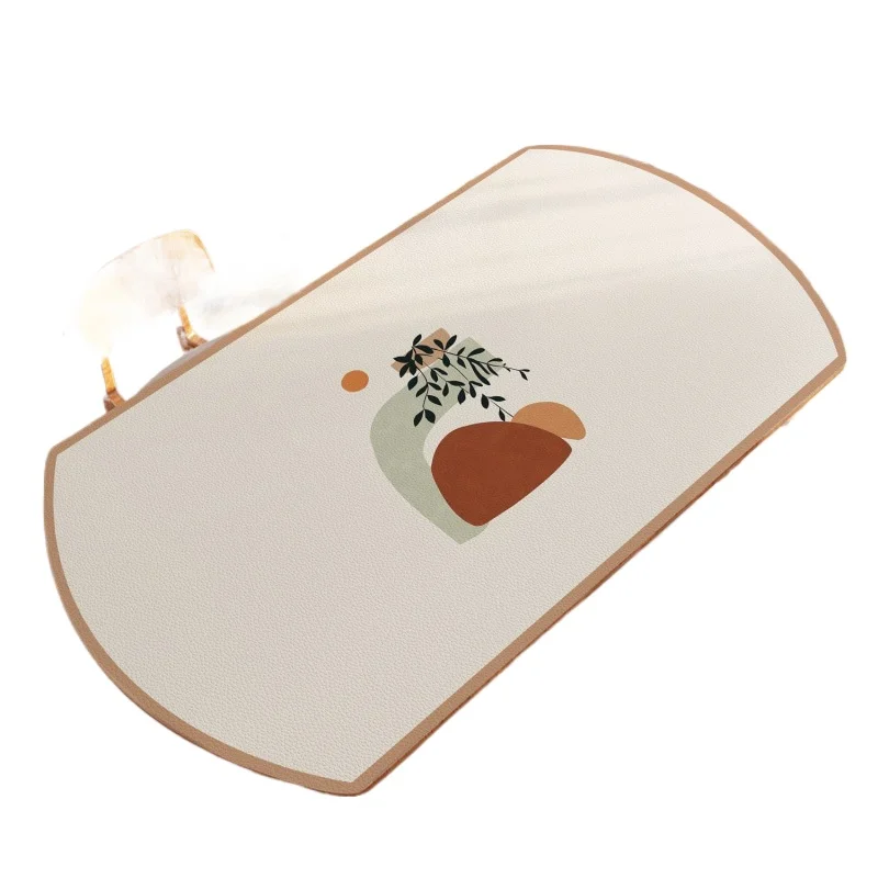 

Long oval leather tablecloth, oil-proof leave-in household anti-scalding pad