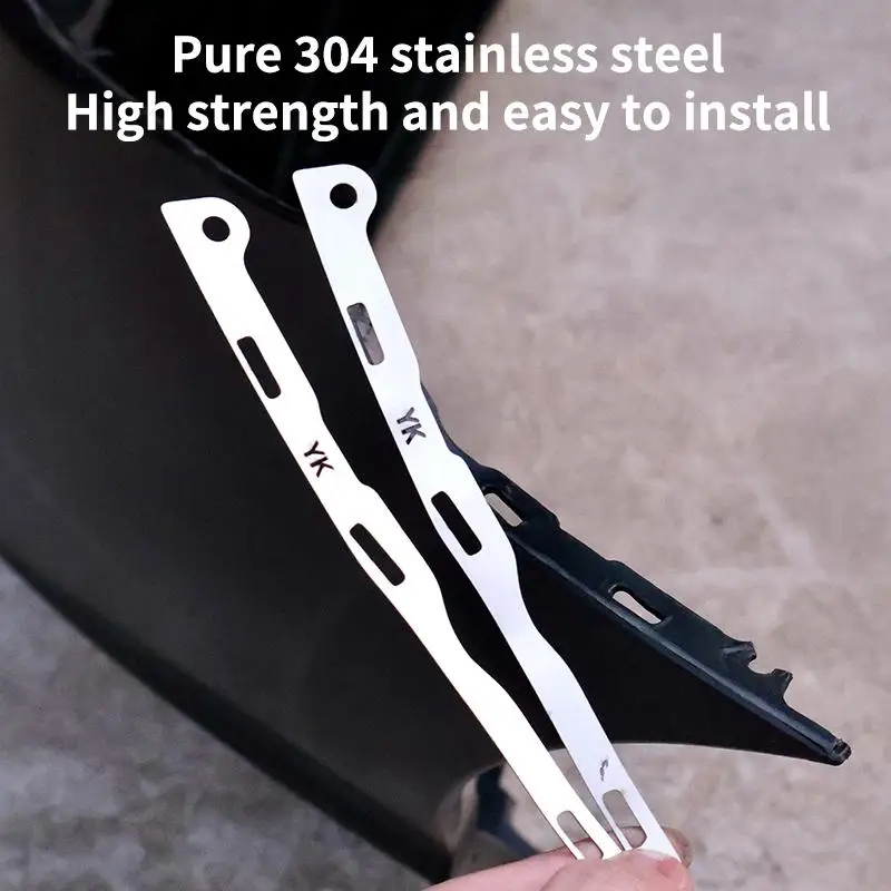 [CR] 2Pcs Broken Reinforced Stainless Steel Metal Bracket For Civic 8th Gen 2006-2011 FA1 Front Bumper Repair Buckle