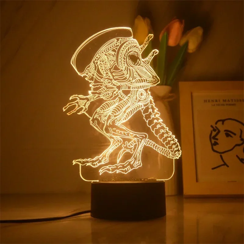 Anime gwiezdne wojny 3d lampka nocna LED słodka Baby Yoda Model figurki lampa stołowa fajne zabawki dzieci chłopców dziewczynki prezenty urodzinowe