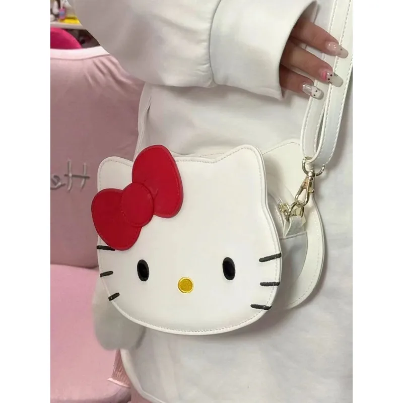 

MINISO Bag Hello Kitty Portable Fashion Delicate Personality Diagonal Package PU Dimensional Cartoon Cute Single Shoulder Bag