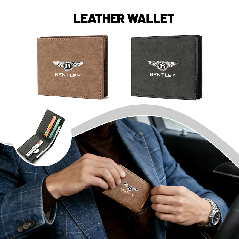 

Premium Suede Auto Document Holder Wallet Stylish Card Coin Bag for Bentley Continental GT MULLINER Bentayga Flying HurtlingSpur